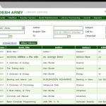 Library Management System for Bangladesh Army : developed by TechnoVista Limited - Screenshot